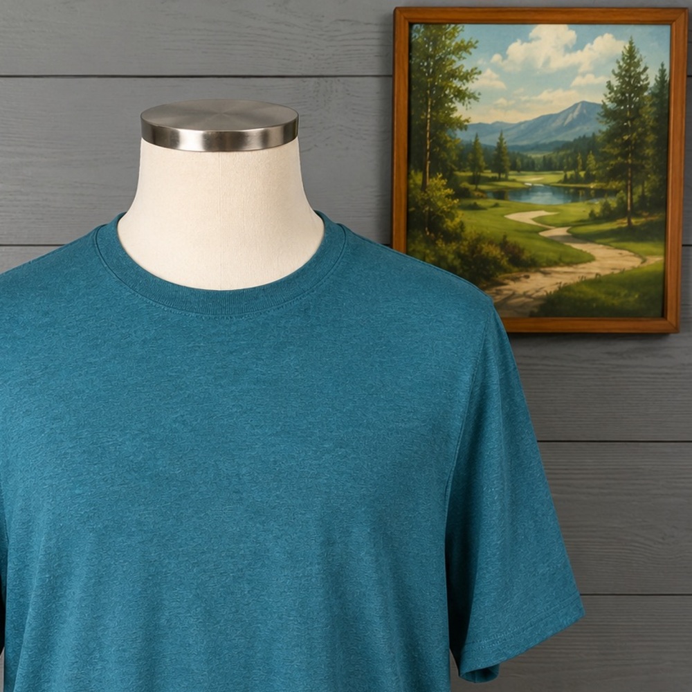 Coolibar Men’s Large UPF 50+ Sun Protection Bamboo Blend Morada Tee